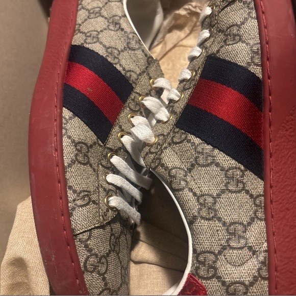Gucci Red and Beige Sneakers